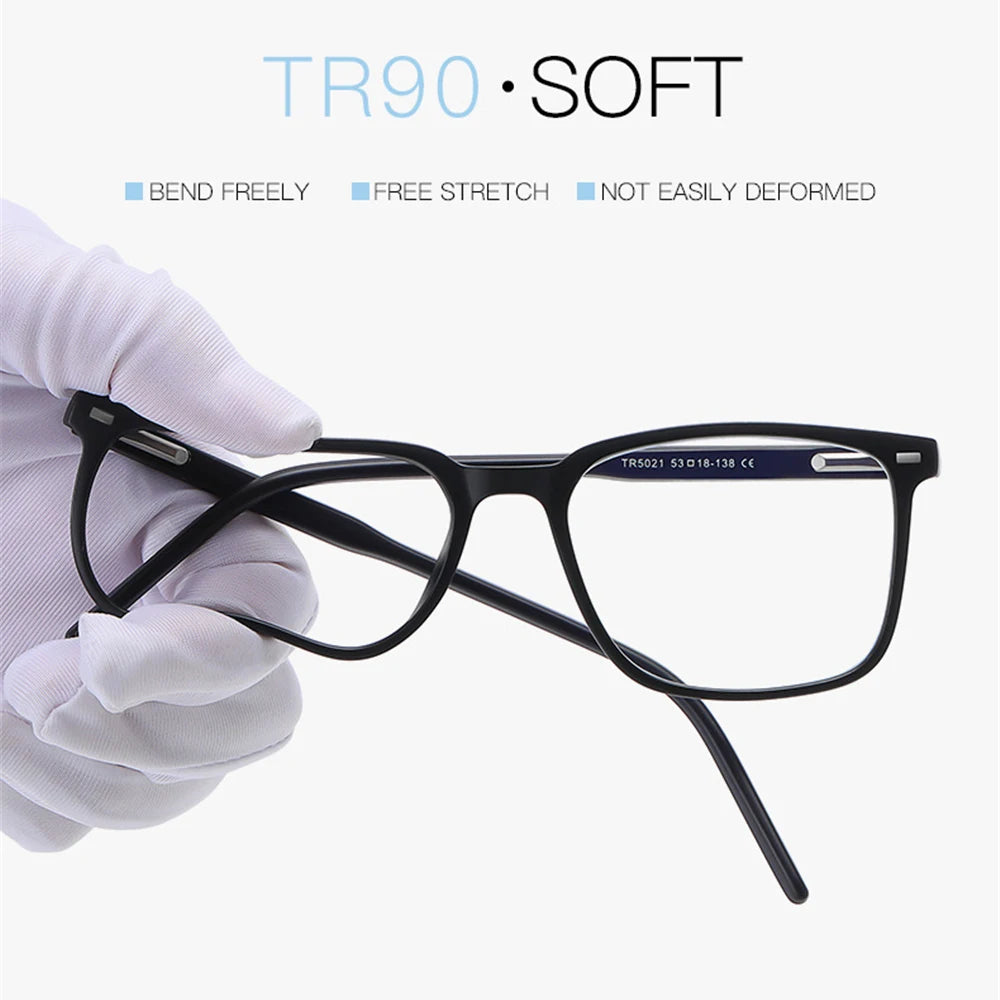 VIVIBEE carré bleu lumière bloquant hommes lunettes de jeu TR90 noir mat Anti Ray lunettes ordinateur Transparent lunettes de mode