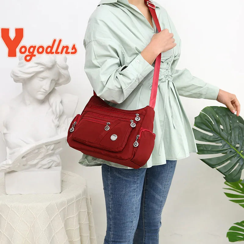 Yogodlns mode femmes sac à bandoulière imperméable en Nylon Oxford sac à bandoulière sacs à main grande capacité sacs de voyage sac à main