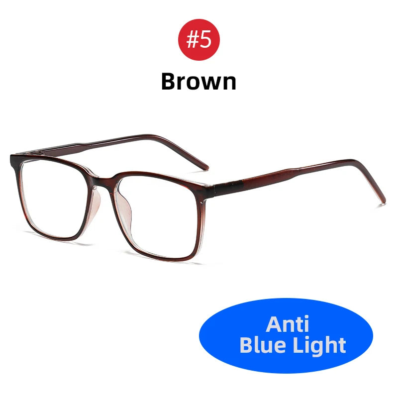 VIVIBEE carré bleu lumière bloquant hommes lunettes de jeu TR90 noir mat Anti Ray lunettes ordinateur Transparent lunettes de mode