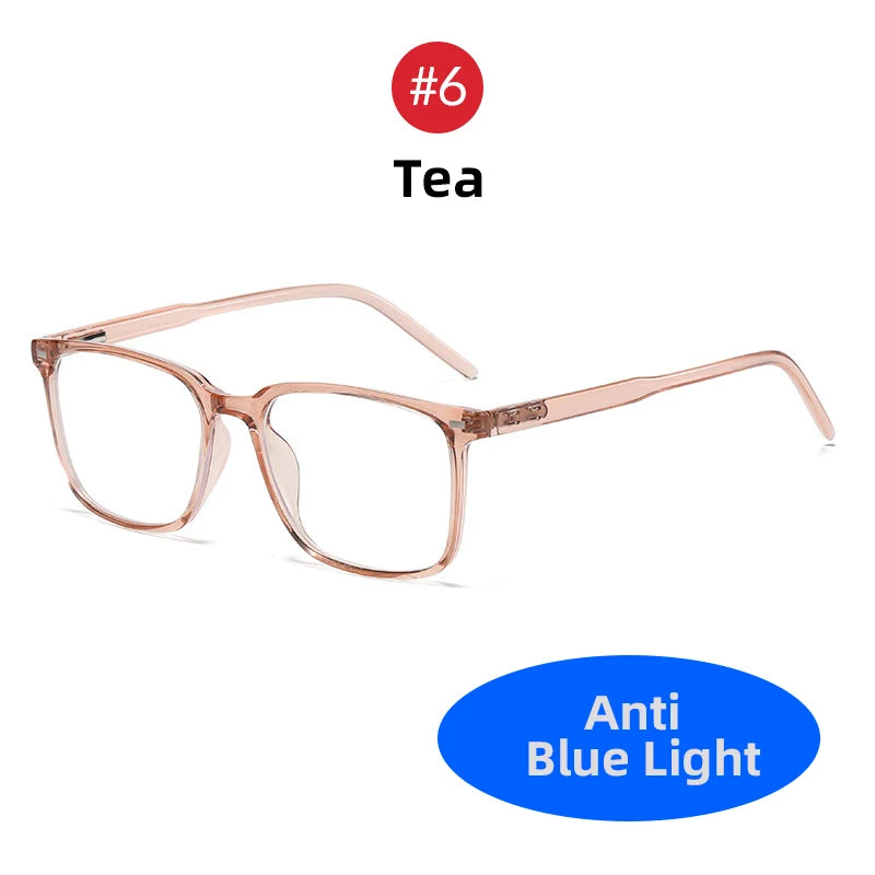 VIVIBEE carré bleu lumière bloquant hommes lunettes de jeu TR90 noir mat Anti Ray lunettes ordinateur Transparent lunettes de mode