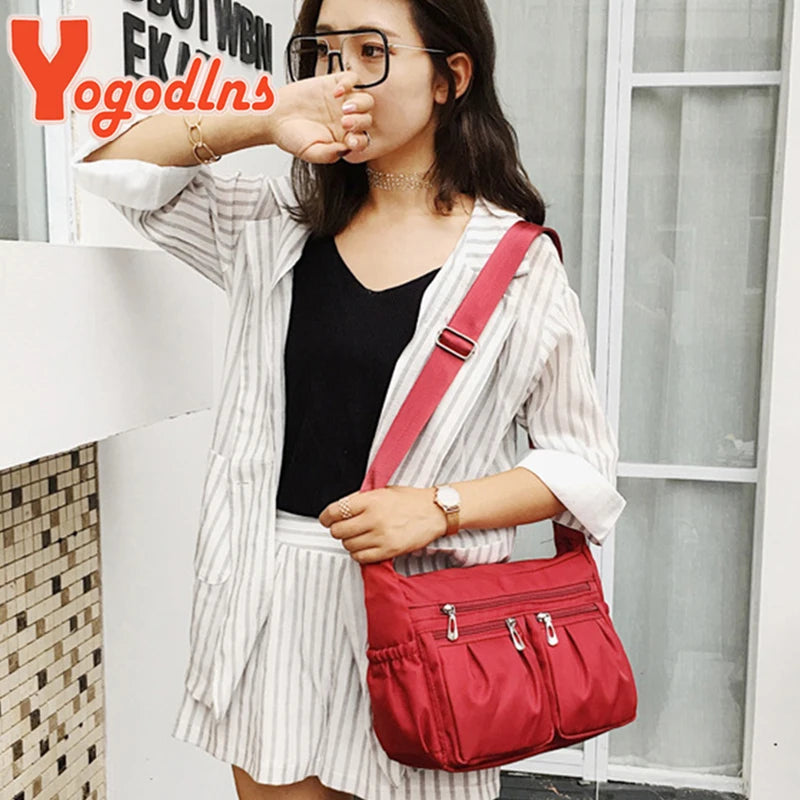 Yogodlns mode femmes sac à bandoulière imperméable en Nylon Oxford sac à bandoulière sacs à main grande capacité sacs de voyage sac à main