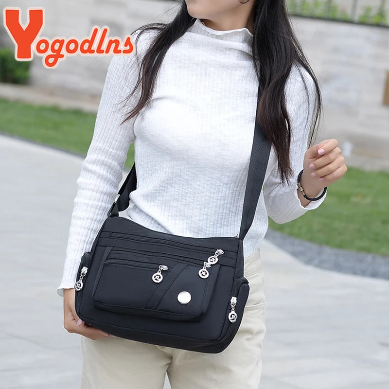 Yogodlns mode femmes sac à bandoulière imperméable en Nylon Oxford sac à bandoulière sacs à main grande capacité sacs de voyage sac à main