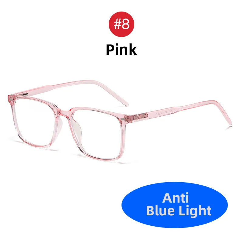 VIVIBEE carré bleu lumière bloquant hommes lunettes de jeu TR90 noir mat Anti Ray lunettes ordinateur Transparent lunettes de mode