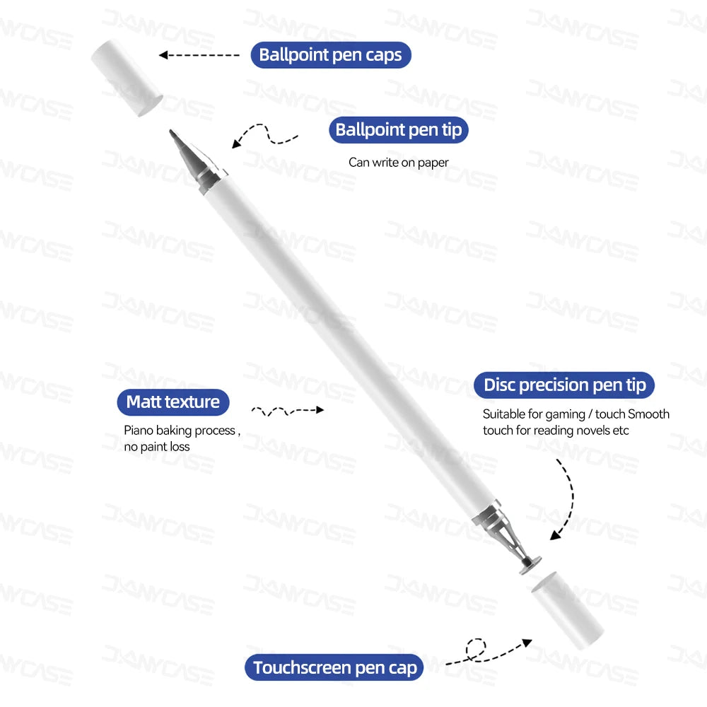 Stylet universel 2 en 1 pour tablette mobile, Android, IOS, téléphone, iPad, accessoires de dessin, tablette, puzzles, écran tactile