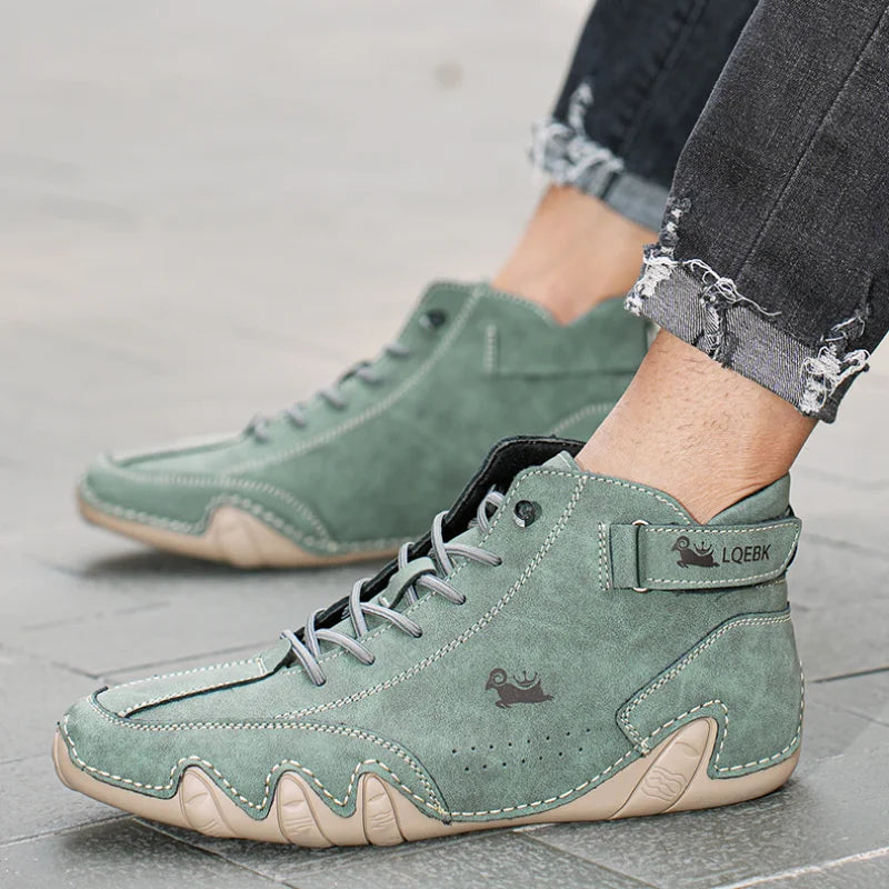 Baskets décontractées pour hommes, chaussures de luxe de styliste, bottines en cuir, nouvelle mode, confortables, montantes, livraison gratuite, 2023