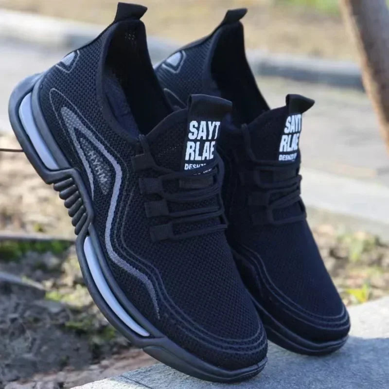 Hommes chaussures sans lacet mode baskets mâle Sport chaussures de course respirant gymnastique entraînement marche Tennis chaussures antidérapant entraînement appartements