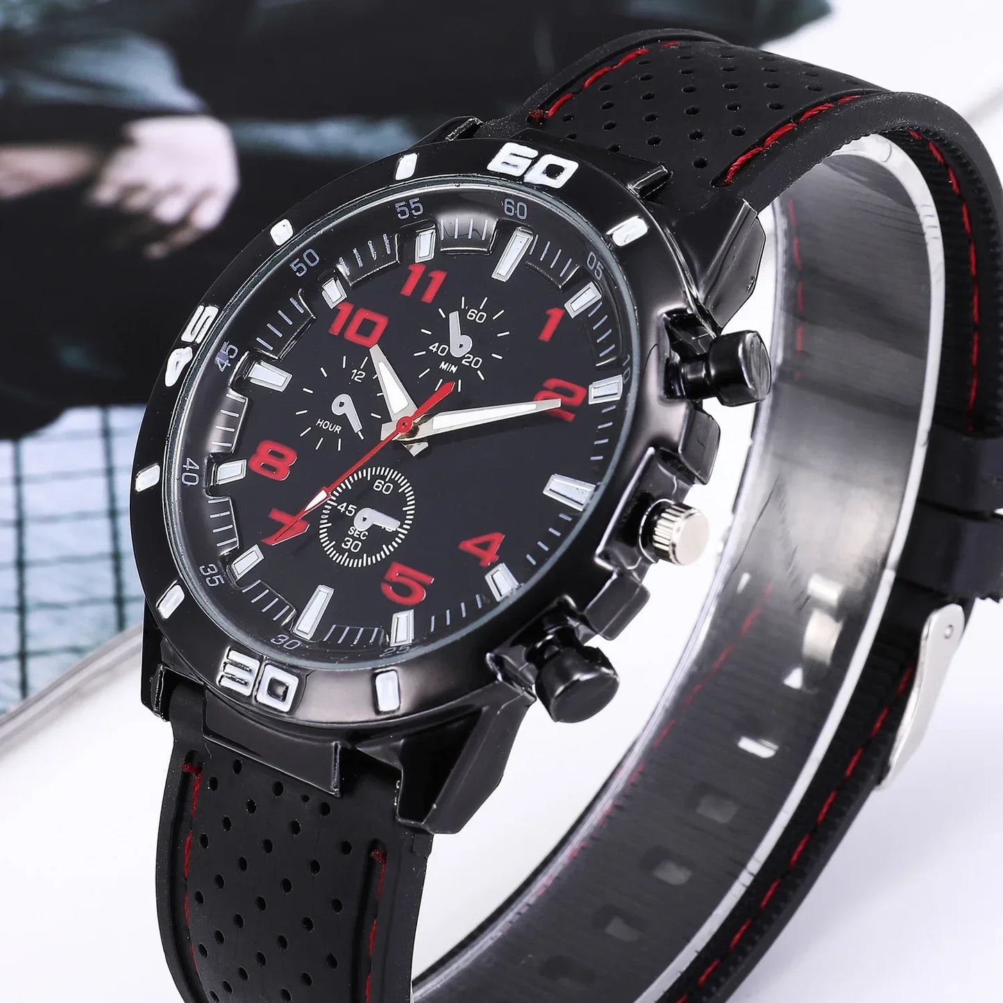 Mode de luxe Date Quartz hommes montres haut de gamme mâle horloge chronographe Sport hommes montre-bracelet Hodinky Relogio Masculino