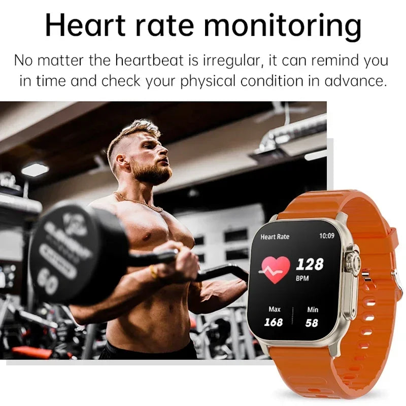Nouvelle montre T800 U2 montre intelligente 49mm 2024 nouveau NFC hommes femmes GPS piste Bluetooth appel BT jeux de musique sans fil charge Smartwatch