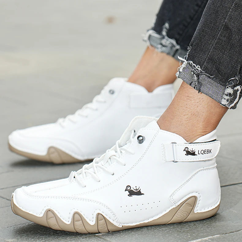 Baskets décontractées pour hommes, chaussures de luxe de styliste, bottines en cuir, nouvelle mode, confortables, montantes, livraison gratuite, 2023