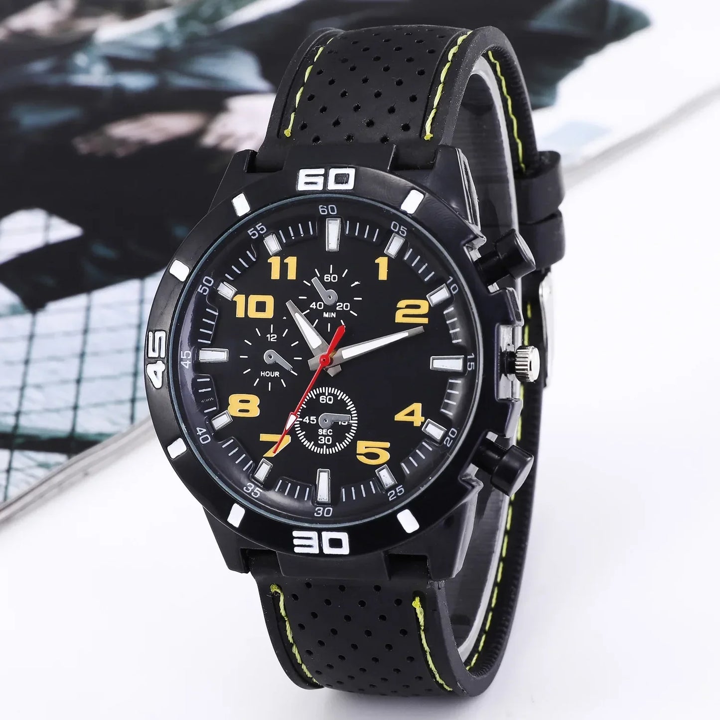 Mode de luxe Date Quartz hommes montres haut de gamme mâle horloge chronographe Sport hommes montre-bracelet Hodinky Relogio Masculino