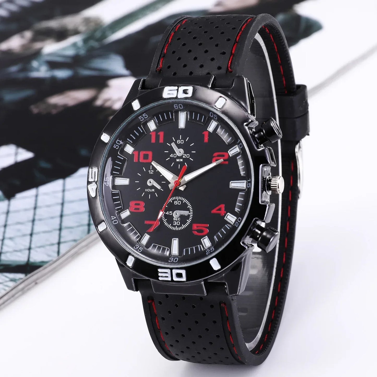 Mode de luxe Date Quartz hommes montres haut de gamme mâle horloge chronographe Sport hommes montre-bracelet Hodinky Relogio Masculino