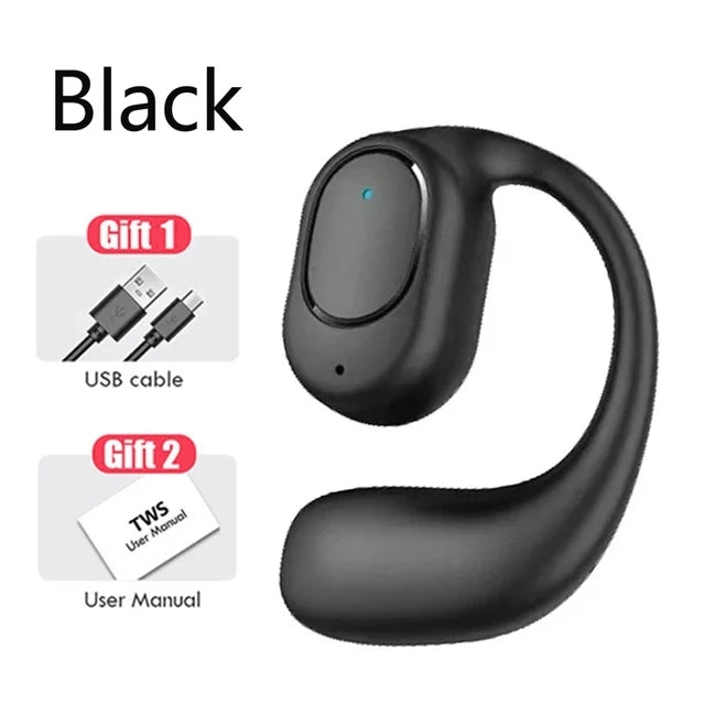 Casque sans fil Bluetooth casque avec Microphone Conduction osseuse mains libres suppression du bruit écouteurs pour la conduite Audifonos