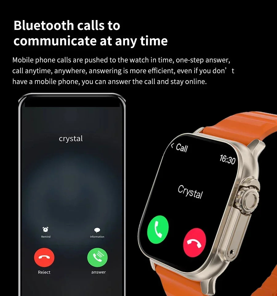 Nouvelle montre T800 U2 montre intelligente 49mm 2024 nouveau NFC hommes femmes GPS piste Bluetooth appel BT jeux de musique sans fil charge Smartwatch