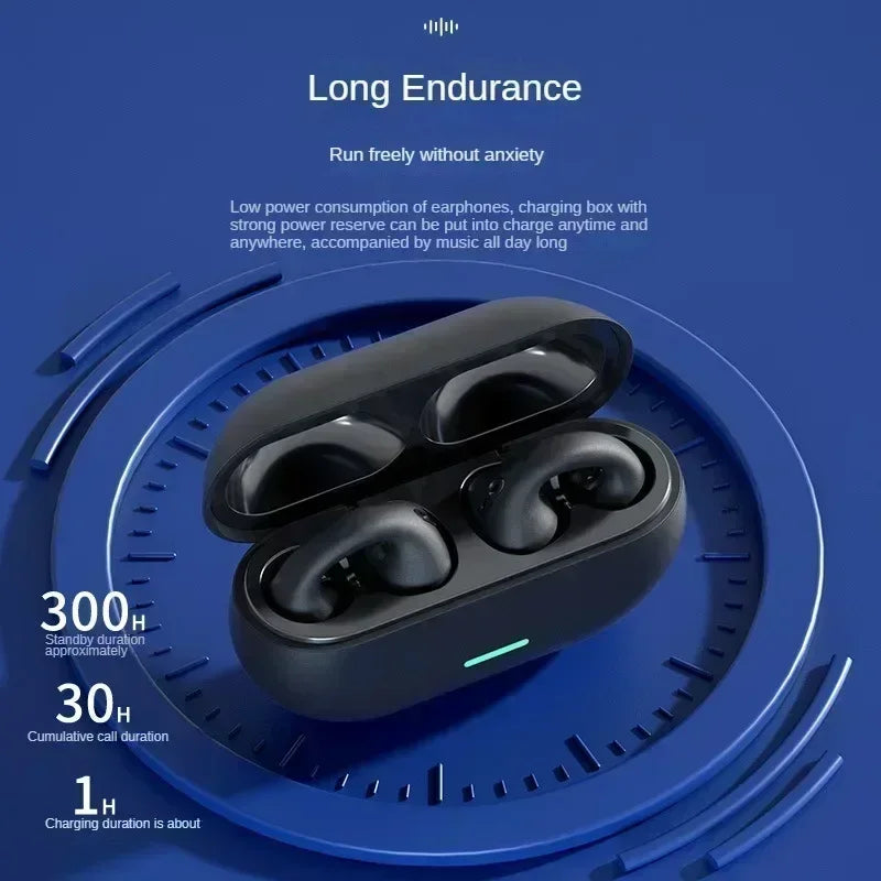 Écouteurs sans fil Bluetooth 5.3 à Conduction osseuse, oreillettes à Clip T75, musique, suppression du bruit, appel HD, sport, jeu, nouveau