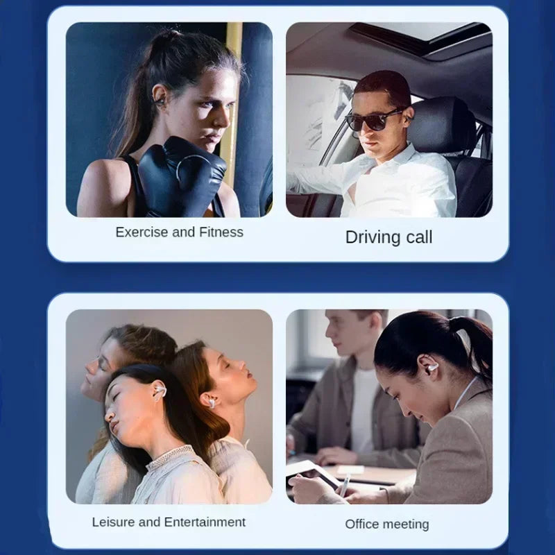 Écouteurs sans fil Bluetooth 5.3 à Conduction osseuse, oreillettes à Clip T75, musique, suppression du bruit, appel HD, sport, jeu, nouveau