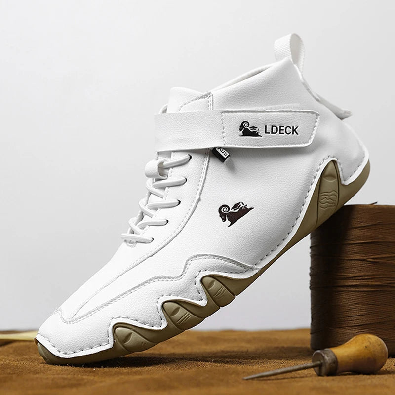 Baskets décontractées pour hommes, chaussures de luxe de styliste, bottines en cuir, nouvelle mode, confortables, montantes, livraison gratuite, 2023