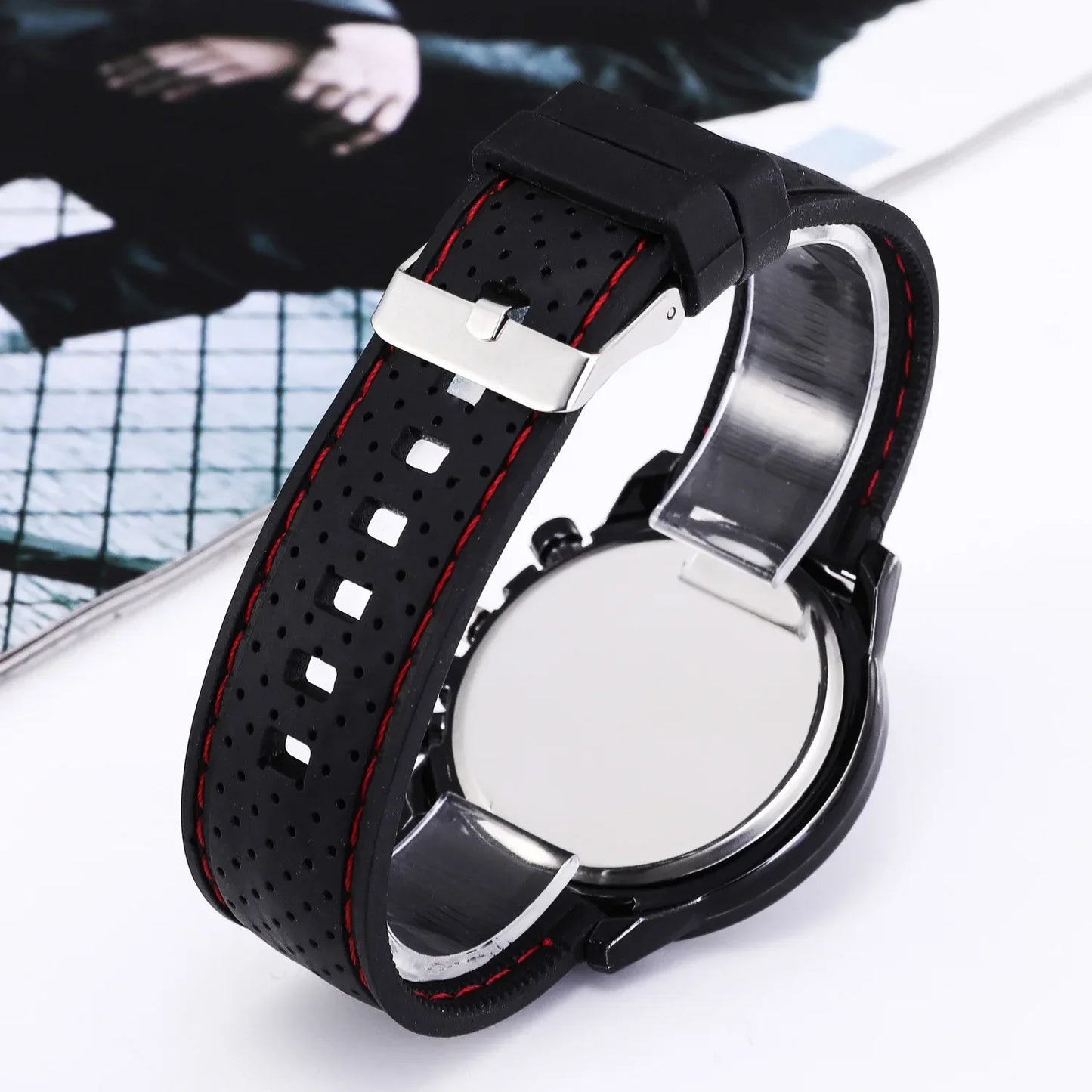 Mode de luxe Date Quartz hommes montres haut de gamme mâle horloge chronographe Sport hommes montre-bracelet Hodinky Relogio Masculino