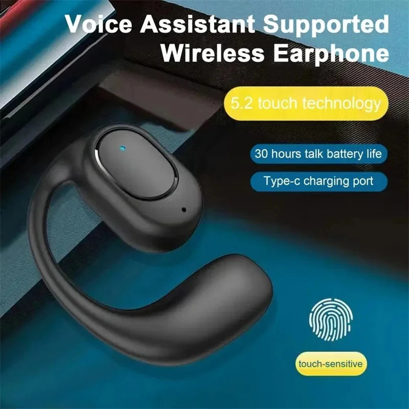 Casque sans fil Bluetooth casque avec Microphone Conduction osseuse mains libres suppression du bruit écouteurs pour la conduite Audifonos