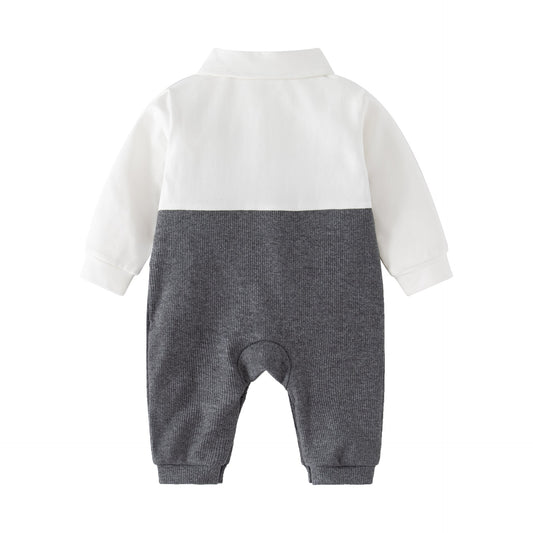 Autumn Baby Gentleman Birthday Clothes Romper-1