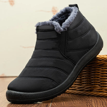 Hommes bottes imperméables bottes d'hiver bottes de neige légères fourrure chaude hommes chaussures grande taille 47 unisexe bottines sans lacet chaussures décontractées