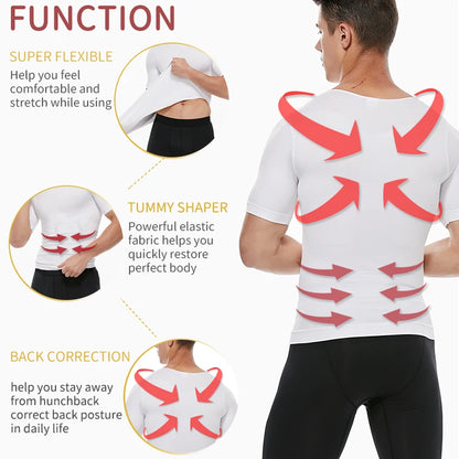 Hommes minceur corps Shaper ventre contrôle Shapewear homme Shapers modélisation sous-vêtements taille formateur Posture correctrice gilet Corset