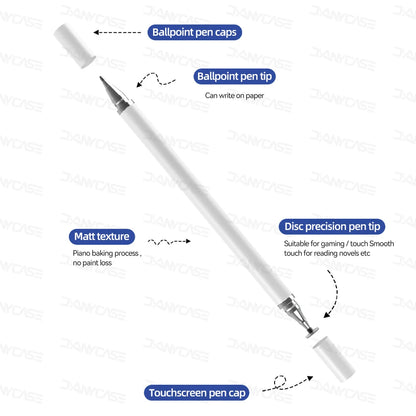Stylet universel 2 en 1 pour tablette mobile, Android, IOS, téléphone, iPad, accessoires de dessin, tablette, puzzles, écran tactile