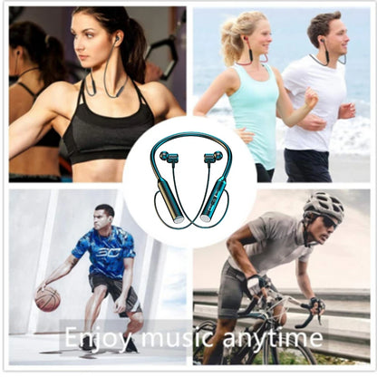 Écouteurs sans fil Bluetooth, tour de cou, casque de sport stéréo de jeu, licou, oreillettes magnétiques étanches avec affichage LED