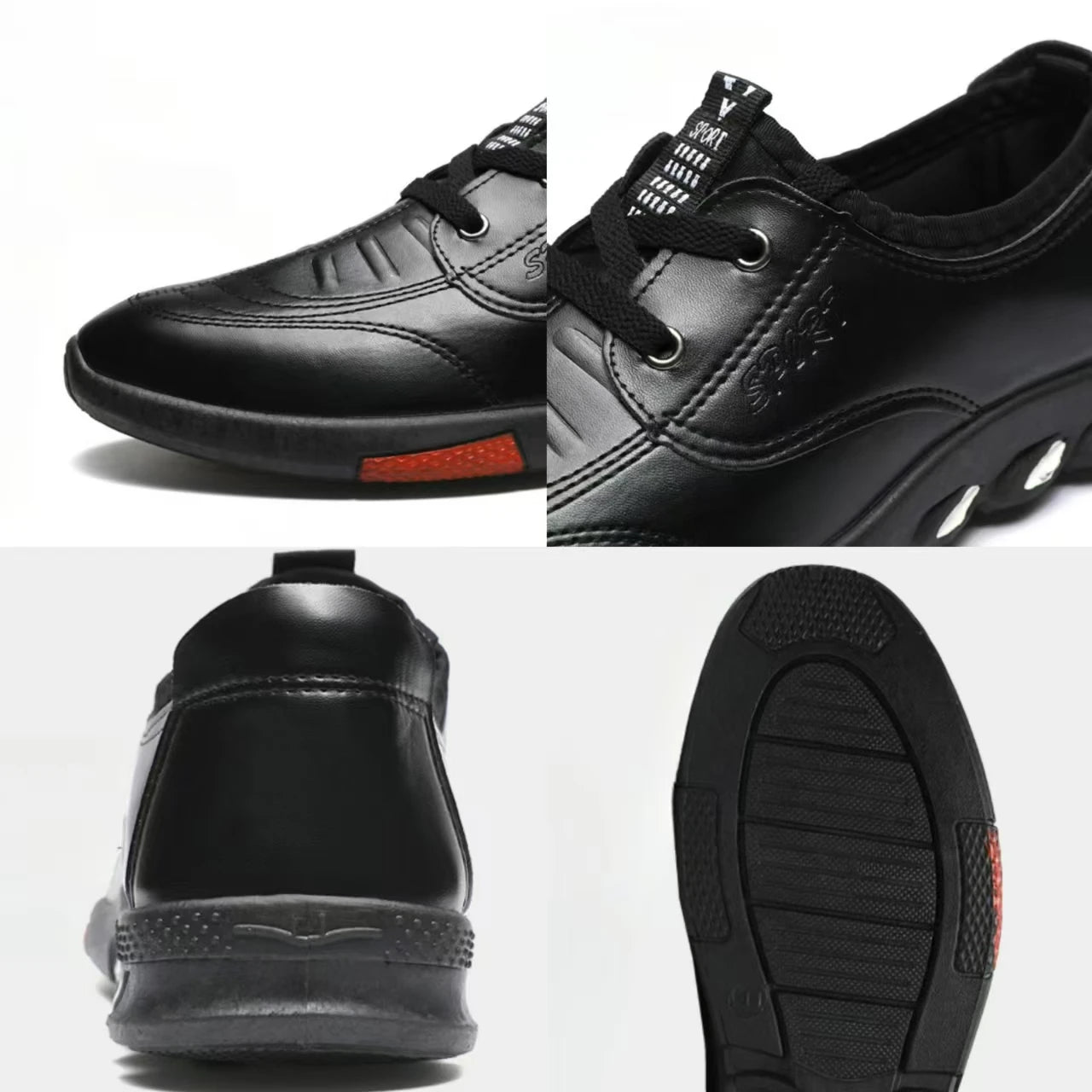 Chaussures en cuir pour hommes chaussures décontractées d'affaires semelles souples mocassins antidérapants mocassins hommes sans lacet chaussures de conduite baskets respirantes