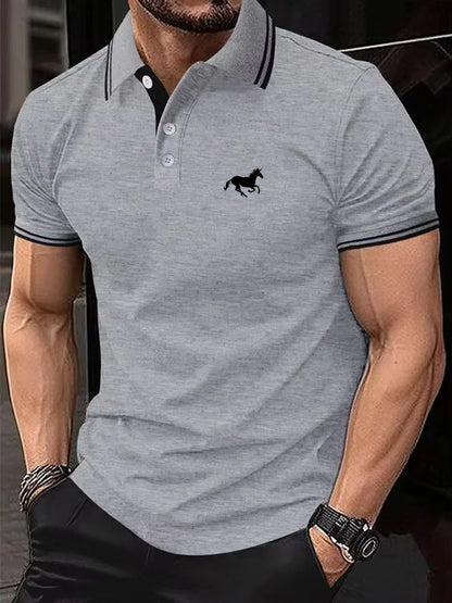Nouveau T-shirt pour hommes classique à manches courtes Polo haut d'été T-shirt style décontracté bouton revers Super grand S-3XL Polo décontracté