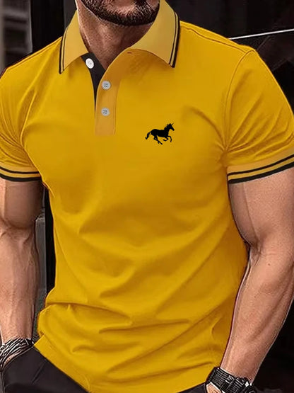 Nouveau T-shirt pour hommes classique à manches courtes Polo haut d'été T-shirt style décontracté bouton revers Super grand S-3XL Polo décontracté