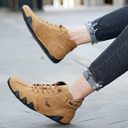 Baskets décontractées pour hommes, chaussures de luxe de styliste, bottines en cuir, nouvelle mode, confortables, montantes, livraison gratuite, 2023