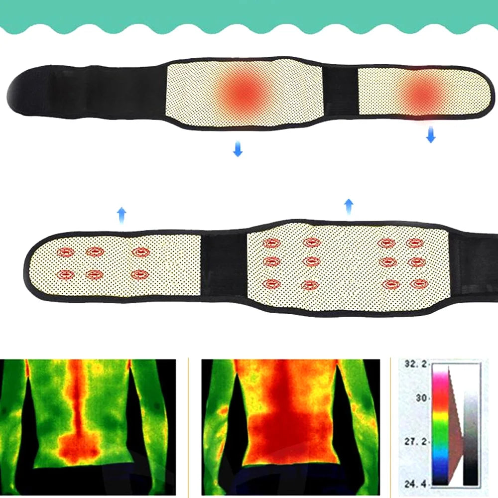 Tcare M - 4XL Tourmaline réglable auto-chauffant thérapie magnétique dos taille ceinture de soutien orthèse lombaire bande de Massage soins de santé