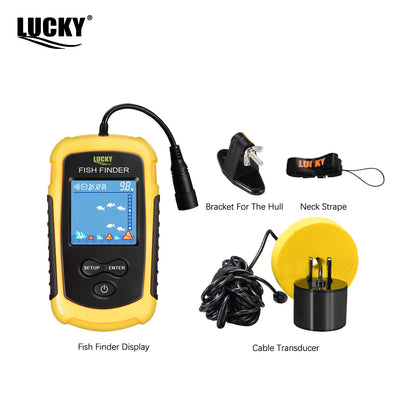 Livraison Gratuite! FFC1108-1 Vente Chaude Alarme 100 M Portable Sonar LCD Détecteurs de Poissons leurre De Pêche Sondeur De Pêche Finder
