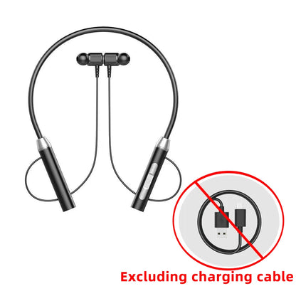 Écouteurs sans fil Bluetooth, tour de cou, casque de sport stéréo de jeu, licou, oreillettes magnétiques étanches avec affichage LED