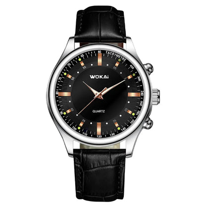 2025 montre pour hommes chronographe Phase de lune motif lumineux haut de gamme Sport homme montre-bracelet en cuir hommes montres à Quartz horloge décontractée