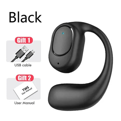 Casque sans fil Bluetooth casque avec Microphone Conduction osseuse mains libres suppression du bruit écouteurs pour la conduite Audifonos