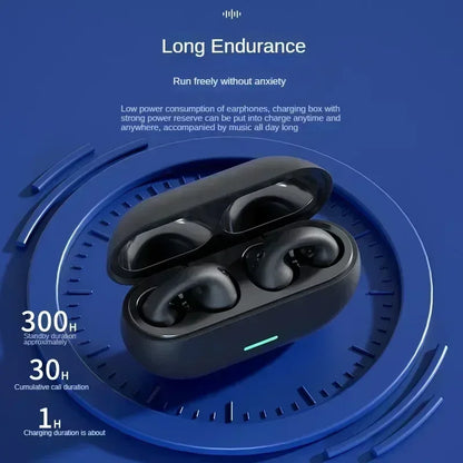 Écouteurs sans fil Bluetooth 5.3 à Conduction osseuse, oreillettes à Clip T75, musique, suppression du bruit, appel HD, sport, jeu, nouveau