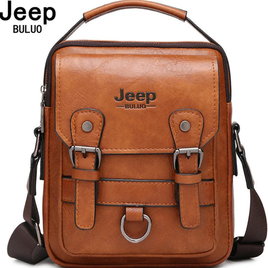 JEEP BULUO multi-fonction affaires sacs à main hommes nouveau homme sac à bandoulière grande capacité en cuir sac de messager bandoulière grande marque